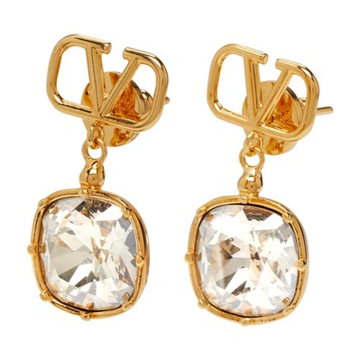 Shop Valentino Vlogo Earrings In Mh5