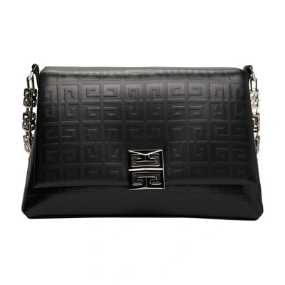 Shop Givenchy Medium 4g Soft Bag In 4g Leather In Noir
