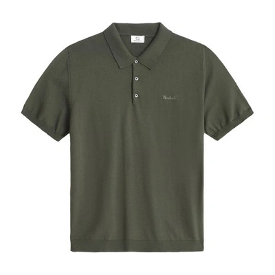 Shop Woolrich Easy Polo Short Sleeves In Outdoor Green