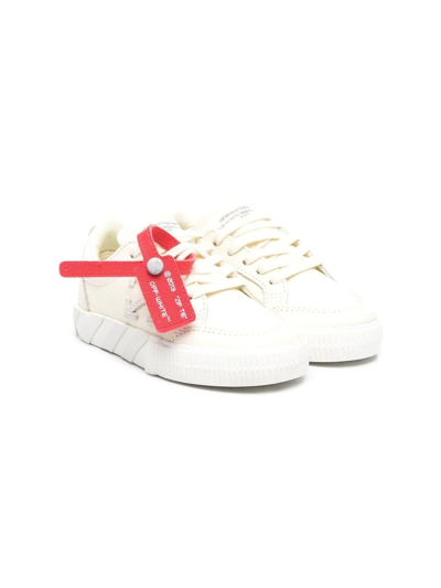 Shop Off-white Vulcanized Lace-up Sneakers In 0404 White Cream