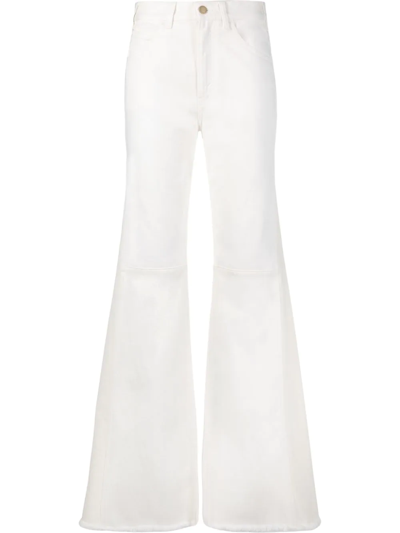 Shop Chloé Lower Impact Flared Jeans In Neutrals