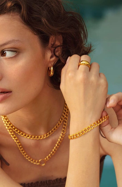 Monica Vinader Groove Curb Recycled 18kt Yellow-gold Vermeil Chain Bracelet In 18ct Gold Vermeil