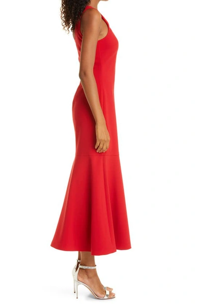 Shop Likely Brighton One-shoulder Gown In Scarlet