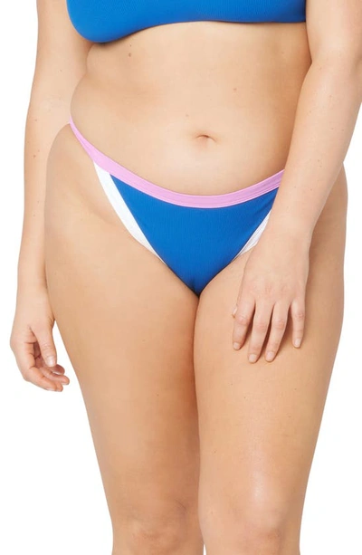 Shop L*space Vacay Bikini Bottoms In Cream/ Pink/ Blue