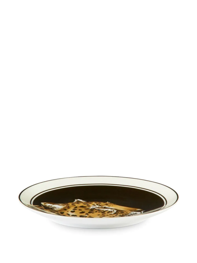 Shop Dolce & Gabbana Set Of Two Leopard-print Bread Plates In White