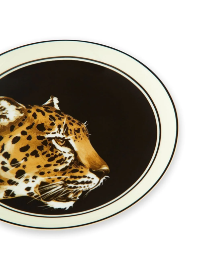 Shop Dolce & Gabbana Set Of Two Leopard-print Bread Plates In White