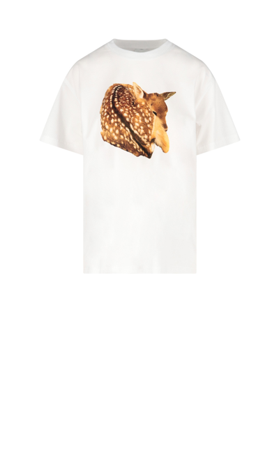 Shop Burberry T-shirt Fawn Print