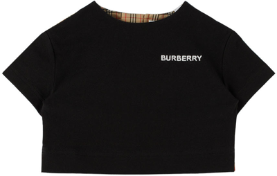 Shop Burberry Baby Black Logo T-shirt