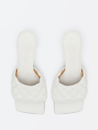 Shop Bottega Veneta White Padded Sandals