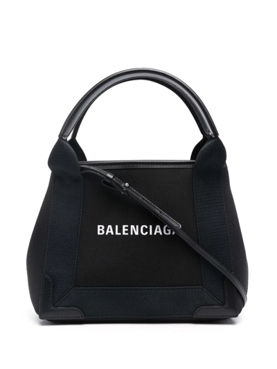 Shop Balenciaga Xs Cabas Tote Bag In Black