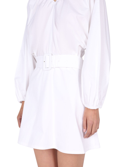 Shop Patou Balloon Sleeves Dress In Bianco