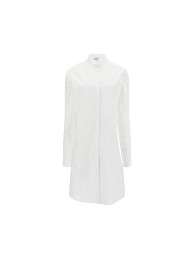 Shop Loewe Dress In Optic White