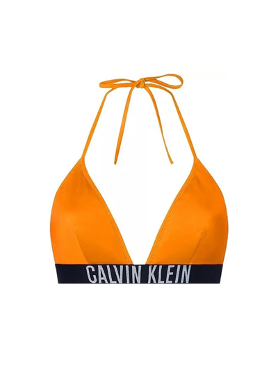 Shop Calvin Klein Bikini Top Triangle In Orange