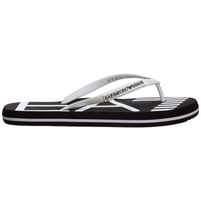 Shop Ea7 Emporio Armani  Crusher Distance Flip Flops In Black - White