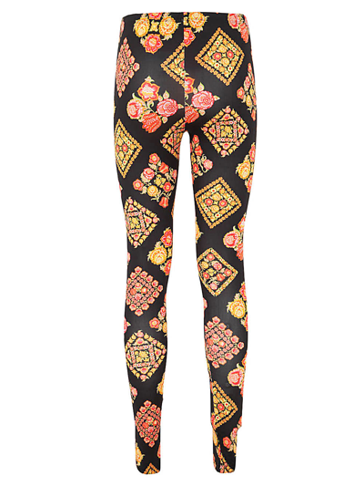 La Doublej Floral-print Stretch-jersey Leggings In Cowgirl Black