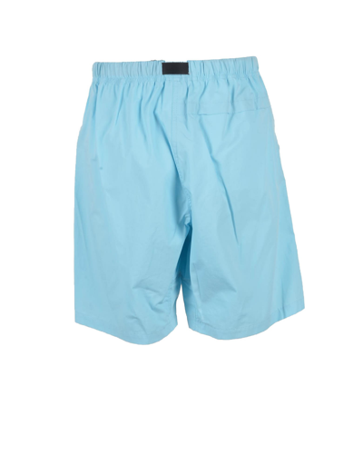 Shop Msgm Menss Sky Blue Bermuda Shorts