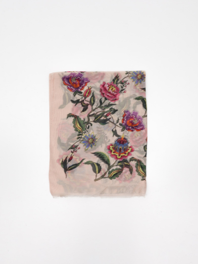 Shop Altea Cotton Scarf In Rosa-fiori