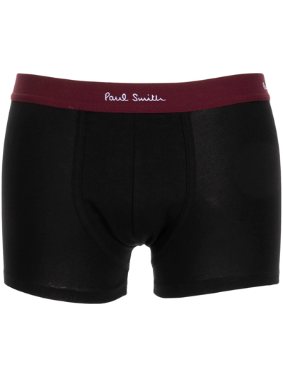 Paul Smith Logo-waistband Boxer Pack In Black