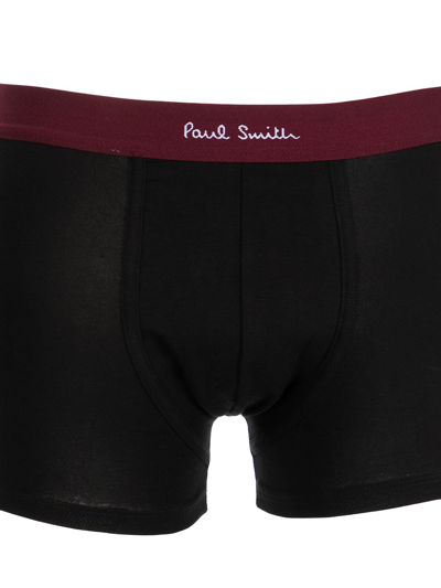 Shop Paul Smith Logo-waistband Boxer Pack In Black