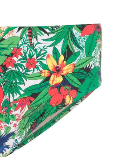 Shop Amir Slama Floral-print Swim Trunks In Green