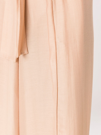 Amir Slama Box-pleat Palazzo Pants In Neutrals