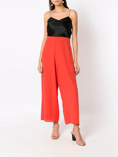 Shop Amir Slama Silk Palazzo Pants In Orange