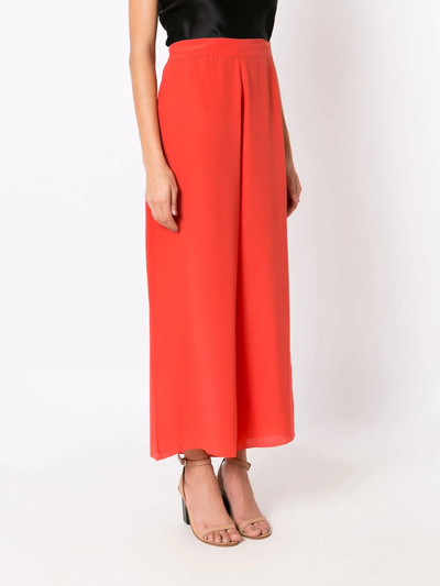 Shop Amir Slama Silk Palazzo Pants In Orange