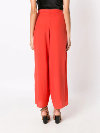 Shop Amir Slama Silk Palazzo Pants In Orange