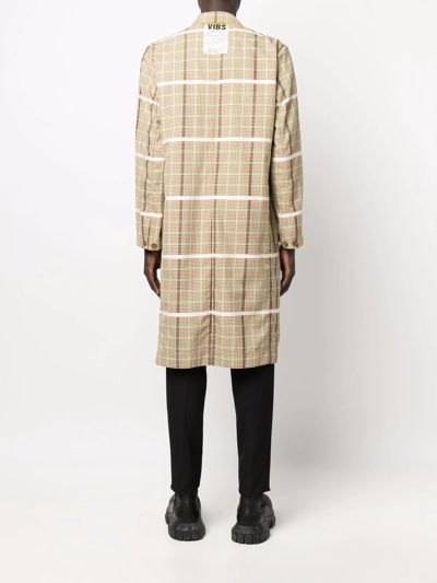 Shop Henrik Vibskov New Candle Checked Coat In Neutrals