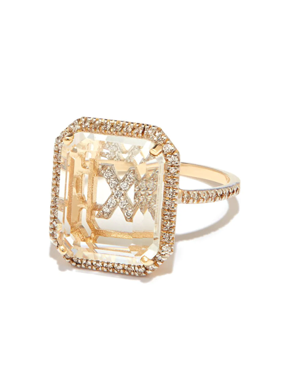 Shop Mateo 14kt Yellow Gold X Initial Diamond Ring