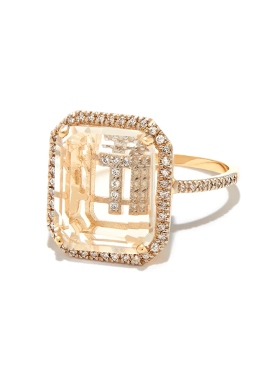 Shop Mateo 14kt Yellow Gold T Initial Diamond Ring
