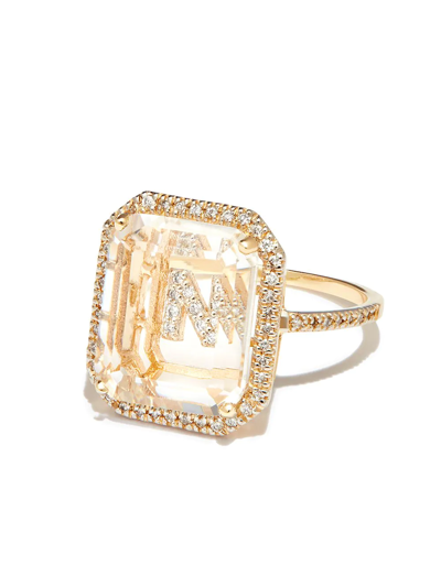 Shop Mateo 14kt Yellow Gold N Initial Diamond Ring