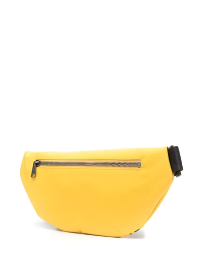 Shop Diesel Graphic Logo-print Belt Bag In Yellow