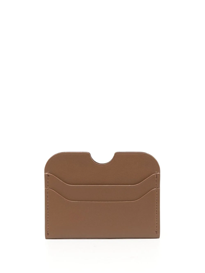 Shop Acne Studios Logo-print Cardholder In Brown