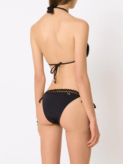 Shop Amir Slama Crochet Layer Bikini In Black