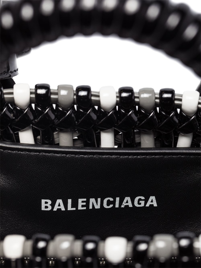 Shop Balenciaga Xs Bistro Basket Tote Bag In Black