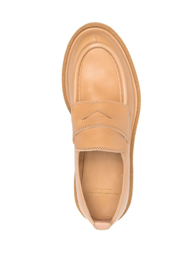 Shop Officine Creative Leather Penny Loafers In Neutrals