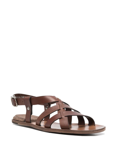Shop Officine Creative Strappy Slingback Sandals In Brown