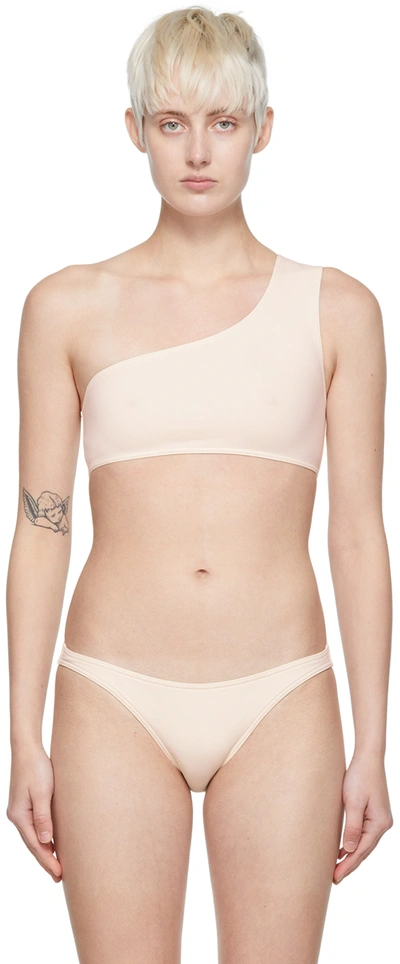 Eres Off-shoulder Tonal-stitching Bikini Top In 1092 Ecume 22e