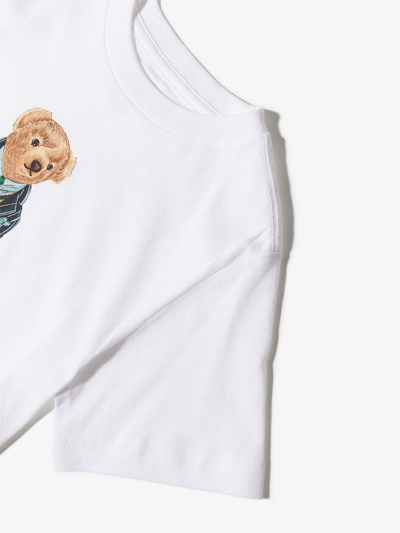 Shop Ralph Lauren Polo Bear-print Cotton T-shirt In White
