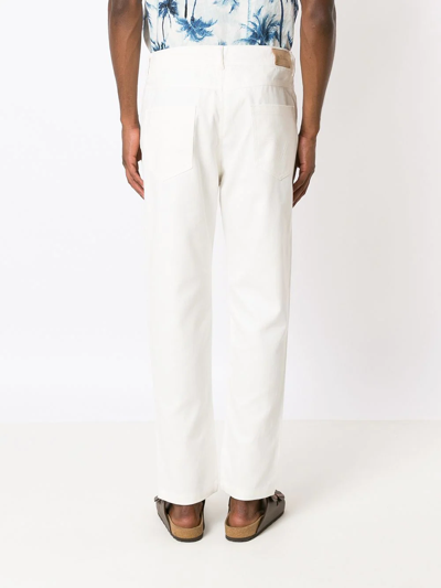 Amir Slama Straight-leg Cotton Trousers In White
