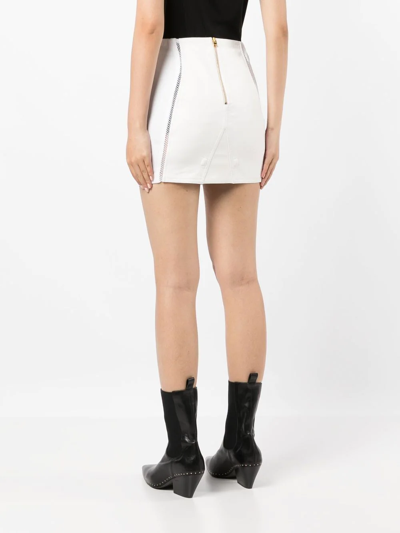Tom Ford Panelled Mini Skirt In White