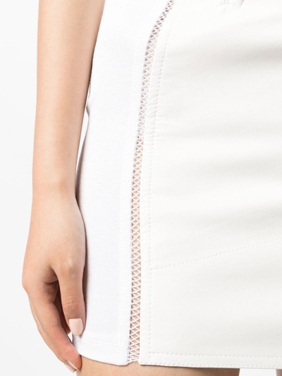 Tom Ford Panelled Mini Skirt In White