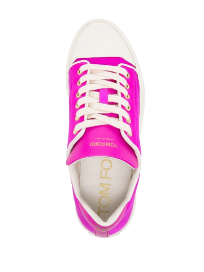 Shop Tom Ford City Toe-cap Sneakers In Pink