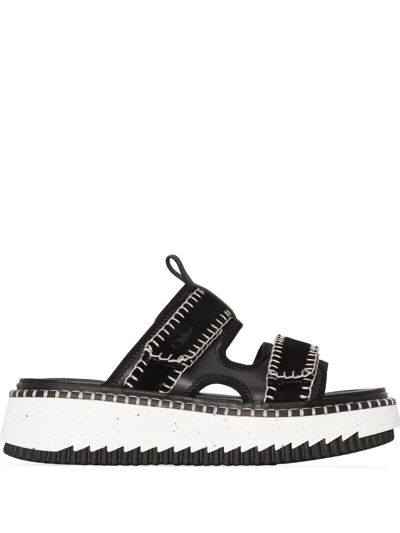 Shop Chloé Lilli Platform Sandals In Black