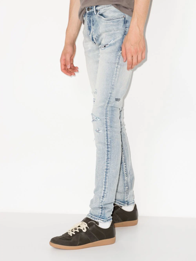 Ksubi Van Winkle Fire Patch Punk Blu Skinny Jeans In Neutrals