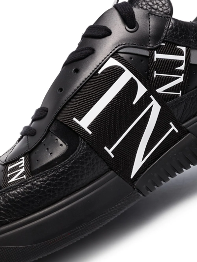 Valentino Garavani Vltn Ribbon Sneakers In Black