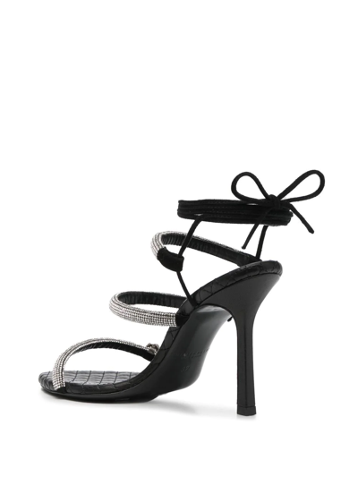 Philipp Plein Crystal-embellished 105mm Strappy Sandals In Black