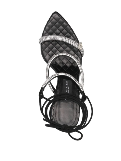 Philipp Plein Crystal-embellished 105mm Strappy Sandals In Black