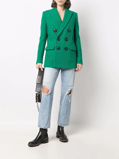 Dsquared2 Distressed Straight-leg Jeans In Blue
